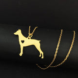 Doberman Dog Charm Pinscher Dog Necklace Pet Loss Gift For Dog Lover