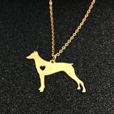 Doberman Dog Charm Pinscher Dog Necklace Pet Loss Gift For Dog Lover