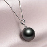 925 Silver Round Pearl Pendant Necklace