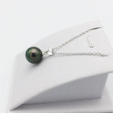 925 Silver Round Pearl Pendant Necklace
