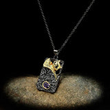 Cat Pendant Necklace 925 Silver Sweater Chain