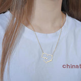Heartbeat Nameplate Necklace Personalized for Women