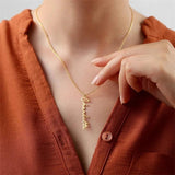 Personalized Vertical Handwritten Cursive Name Necklace