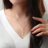 Personalized Vertical Handwritten Cursive Name Necklace