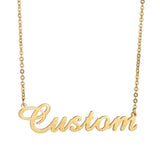 Personalized Engraved Name Necklace Stainless Steel Pendant