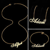 Personalized Engraved Name Necklace Stainless Steel Pendant