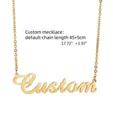 Personalized Engraved Name Necklace Stainless Steel Pendant
