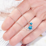 925 Silver Star Pendant Necklace Cubic Zirconia Charm Sterling Silver Jewelry