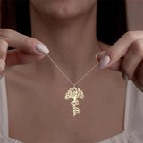Custom Tree of Life Name Necklace Stainless Steel Women Jewelry