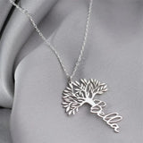 Custom Tree of Life Name Necklace Stainless Steel Women Jewelry