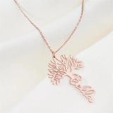 Custom Tree of Life Name Necklace Stainless Steel Women Jewelry