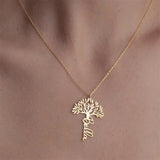 Custom Tree of Life Name Necklace Stainless Steel Women Jewelry