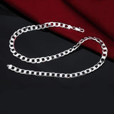 925 Silver 6mm Sideways Necklace Wedding Charm Jewelry