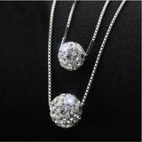 Double Shambhala 925 Sterling Silver Necklaces for Women