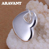 925 Silver Heart Pendant Necklace Chains for Women Wedding Jewelry
