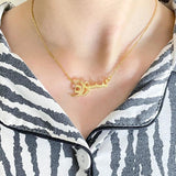 Arabic Name Necklace Personalized Stainless Steel