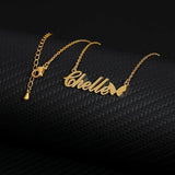 Personalized Butterfly Choker Name Necklace for Women