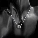 925 Silver Heart Ball Necklace Pendant