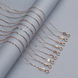 925 Sterling Silver Rose Chain Necklace Female