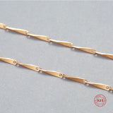 925 Sterling Silver Rose Chain Necklace Female