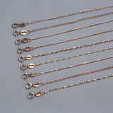 925 Sterling Silver Rose Chain Necklace Female