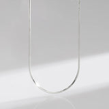 925 Sterling Silver Classic Chain Lobster Clasp Necklace for Women