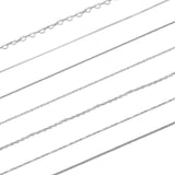 925 Sterling Silver Classic Chain Lobster Clasp Necklace for Women