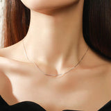 925 Sterling Silver Classic Chain Lobster Clasp Necklace for Women