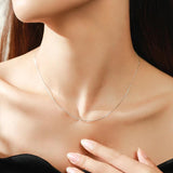 925 Sterling Silver Classic Chain Lobster Clasp Necklace for Women