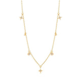 Star Zircon Pearl 925 Silver Clavicle Chain Necklace Women Jewelry