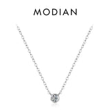 925 Silver 4mm Zircon Pendant Necklace Wedding Jewelry