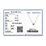 925 Silver 4mm Zircon Pendant Necklace Wedding Jewelry