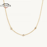 Minimalist Zircon 925 Silver Necklace for Women