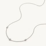 Minimalist Zircon 925 Silver Necklace for Women