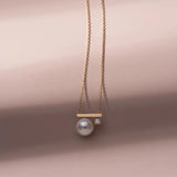 S925 Silver 14K Plated Pearl Necklace for Women