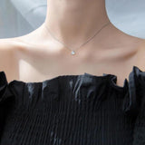 Geometric Zircon Choker Necklace 925 Silver
