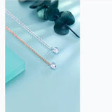 Geometric Zircon Choker Necklace 925 Silver
