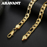 925 Silver 18K 8mm Necklace Chains Men Women Jewelry