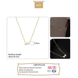 TrustDavis 925 Silver Heart Pearl Choker Necklace, Gift for Her, DB1404