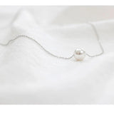 925 Silver Freshwater Pearl Necklace Pendant Women's Jewelry Gift