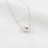 925 Silver Freshwater Pearl Necklace Pendant Women's Jewelry Gift