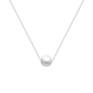 TrustDavis 925 Sterling Silver Pearl Pendant Necklace For Women