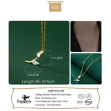 Trustdavis 925 Silver Sweet Tulip CZ Necklace Women Wedding Party Jewelry