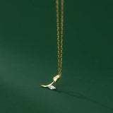 Trustdavis 925 Silver Sweet Tulip CZ Necklace Women Wedding Party Jewelry