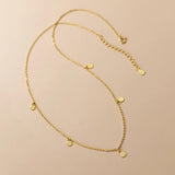 TrustDavis 925 Silver Round Choker Necklace Chain Charm Women Jewelry ED332