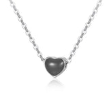 TrustDavis 925 Sterling Silver Sweet Heart Pendant Short Necklace For Women