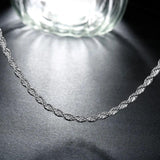 925 Silver 4MM Twist Snake Chain Necklace Men Women 16-30 Inches
