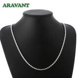 925 Silver 4MM Twist Snake Chain Necklace Men Women 16-30 Inches
