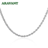 925 Silver 4MM Twist Snake Chain Necklace Men Women 16-30 Inches