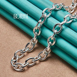 925 Silver Round Pendant Necklace 18 Inches Chain